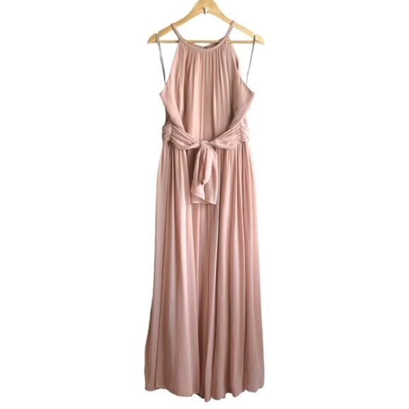 Monique Lhuillier Daniela Gown Size 22 Blush Pink Bridesmaid - Picture 14 of 14